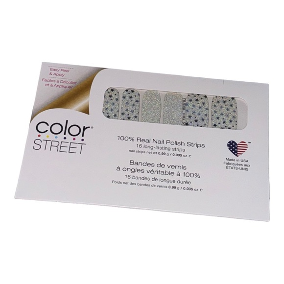 Color Street UNDER THE STARS Blue & White Gradient Glitter Nail Strips - Picture 2 of 5